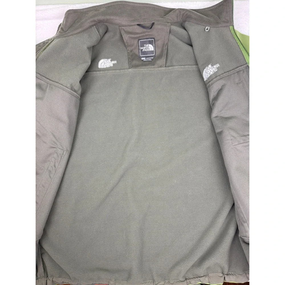 The North Face Mens XXL Green Apex Bionic Softshell Fleece Lined Jacket Full Zip